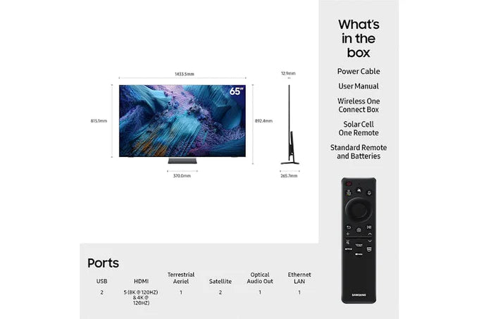 Завантажте зображення в засіб перегляду галереї, Samsung QN990F 65" 8K Neo QLED Smart TV | QE65QN990FTXXU