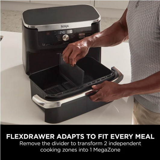 ninja flexidrawer air fryer removable divider