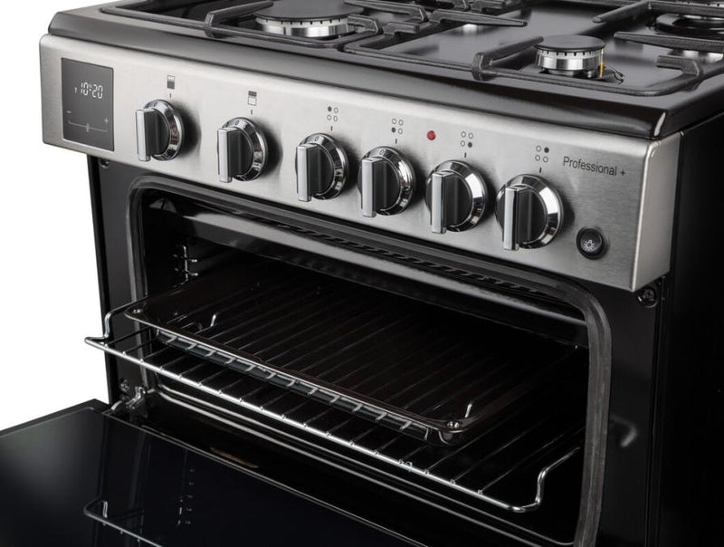 Załaduj obraz do przeglądarki galerii, Rangemaster Professional+ 60cm | Gas | Stainless Steel with Chrome | 128140 | PROPL60NGFSS/C