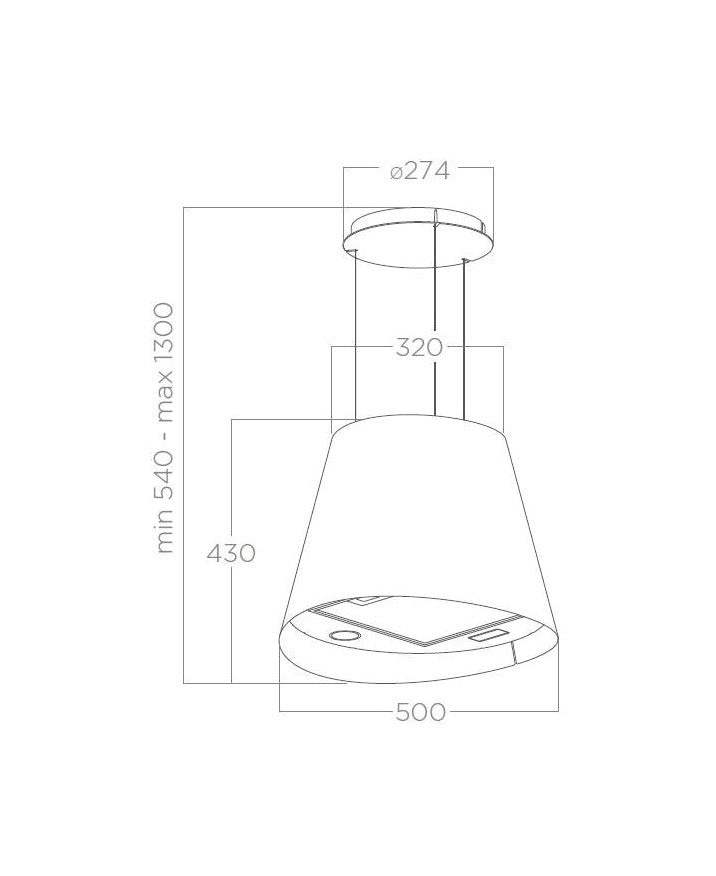Load image into Gallery viewer, Elica 50cm Juno Urban Suspended Hood Zinc | JUNOURBANZINCF50