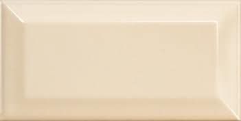 metro tile in cream, 7.5x15cm