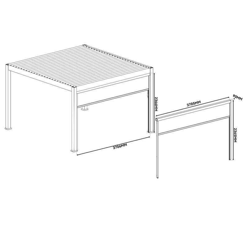 Załaduj obraz do przeglądarki galerii, Neo Pull Down Screen | Pergola Windscreen | 4M | EA13488