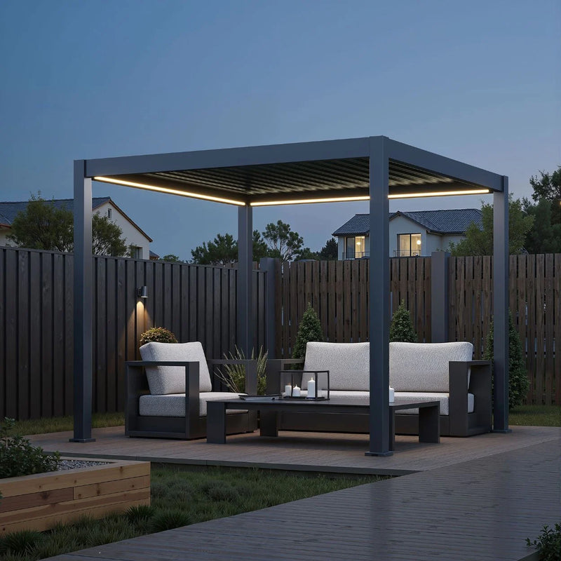 Load image into Gallery viewer, Neo Louvered 3x3m Pergola with LED Lighting | EA13484
