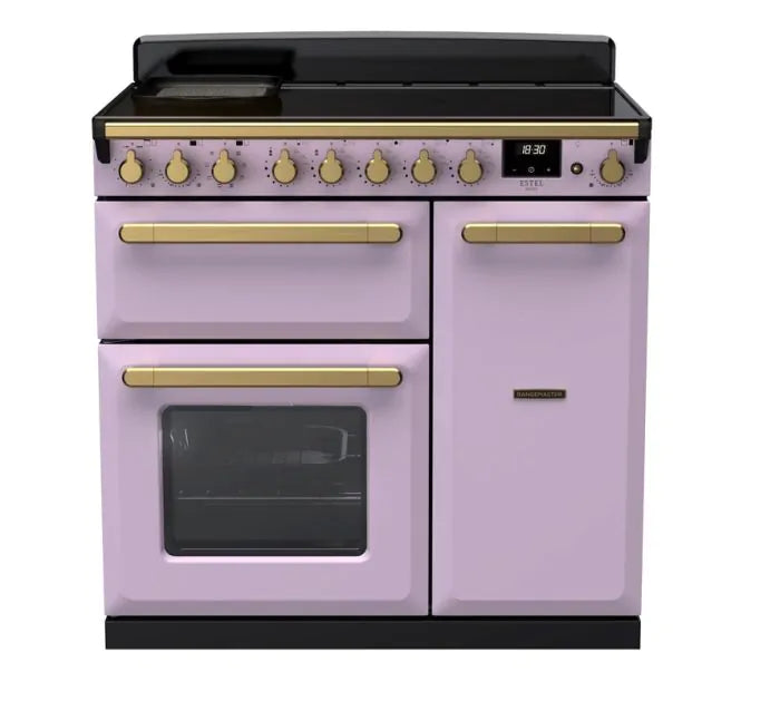 Завантажте зображення в засіб перегляду галереї, Heather Range Cooker with Gold Handles on White Background
