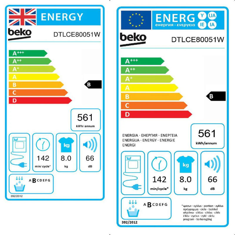 Load image into Gallery viewer, Beko Condenser Dryer | 8KG | White | DTLCE80051W