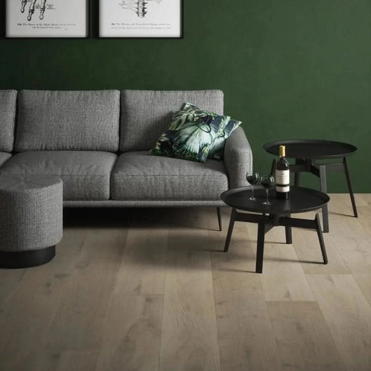 burren oak flooring on display in a living room