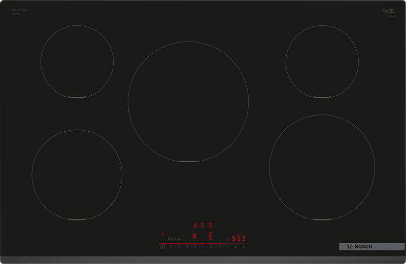 Załaduj obraz do przeglądarki galerii, Bosch Series 6 Induction Hob | 80cm | Black Glass | PIV831HB1E
