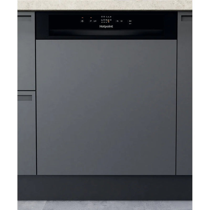 Load image into Gallery viewer, Hotpoint Semi Integrated Full Sized Dishwasher | Black | H3B L626 B UK