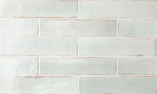 tribeca tile in seaglass mint, 6x24.6cm