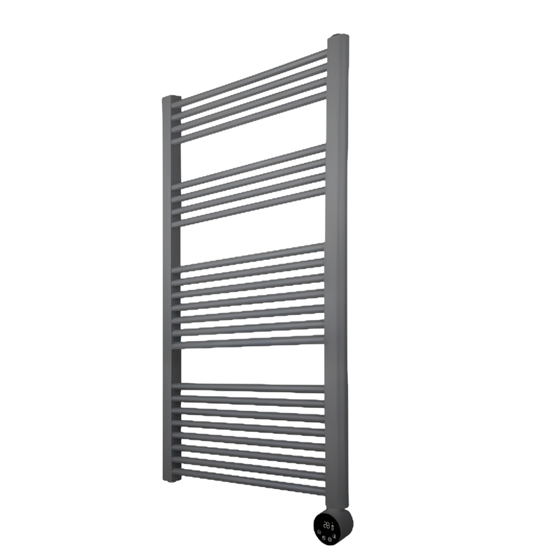Załaduj obraz do przeglądarki galerii, Luceco Masterplug Smartenergy Towel Rail | 1000W | 1250X500Mm | Anthracite Grey | TWL100G125-MP