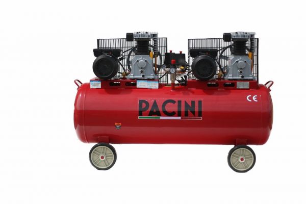 Pacini 300 Litre Electric Compressor  | 6HP | 10Bar | Twin Air Pump | 300L6HP