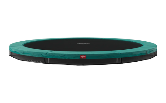 green inground trampoline