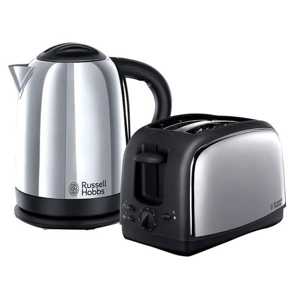 Завантажте зображення в засіб перегляду галереї, russell hobbs lincoln steel toaster and kettle pack
