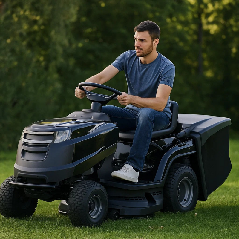Załaduj obraz do przeglądarki galerii, Alpina Ride On Lawnmower | Automatic Gear Box | 98cm/39" Cut | 432cc/15HP | AT498HA