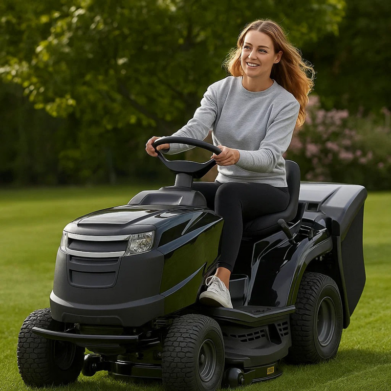 Załaduj obraz do przeglądarki galerii, Alpina Ride On Lawnmower | Automatic Gear Box | 98cm/39" Cut | 432cc/15HP | AT498HA