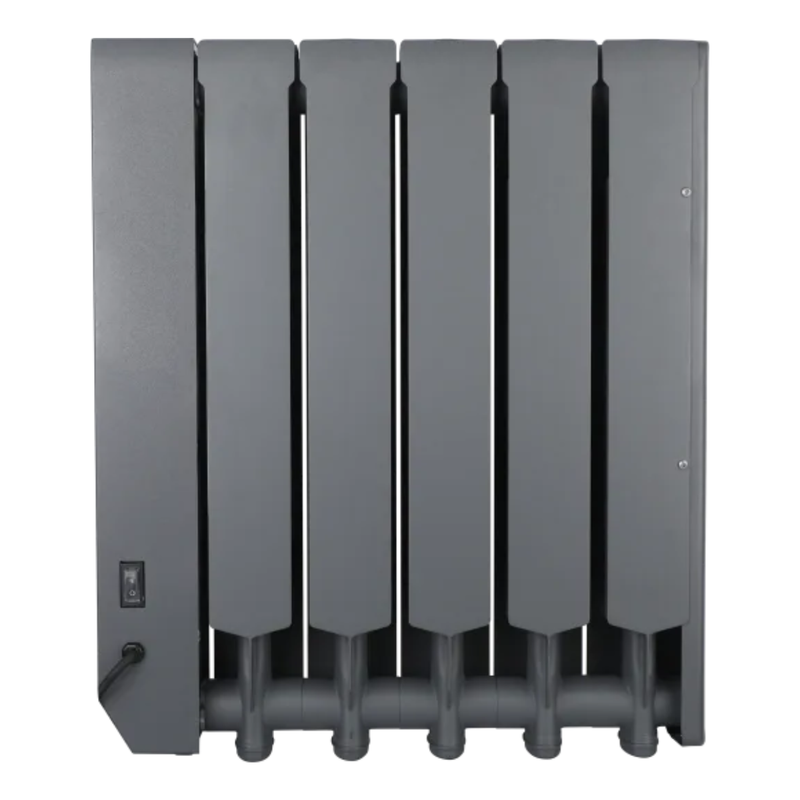 Załaduj obraz do przeglądarki galerii, Luceco Masterplug Smartenergy Monitoring Oil Radiator 1000W | Grey | 5 Fins | Uk Plug | OILW100G5UK-MP