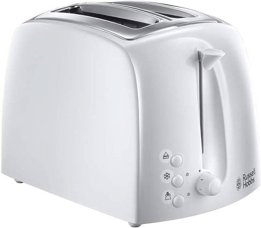 russell hobbs textures 2 slice toaster in white