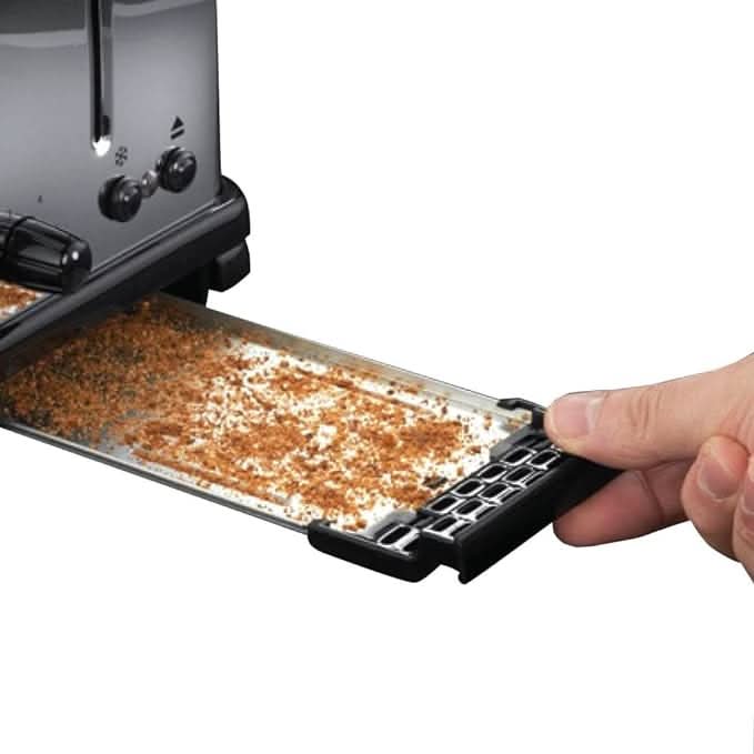 Завантажте зображення в засіб перегляду галереї, russell hobbs colours plus 2 slice toaster in grey bread crumb tray