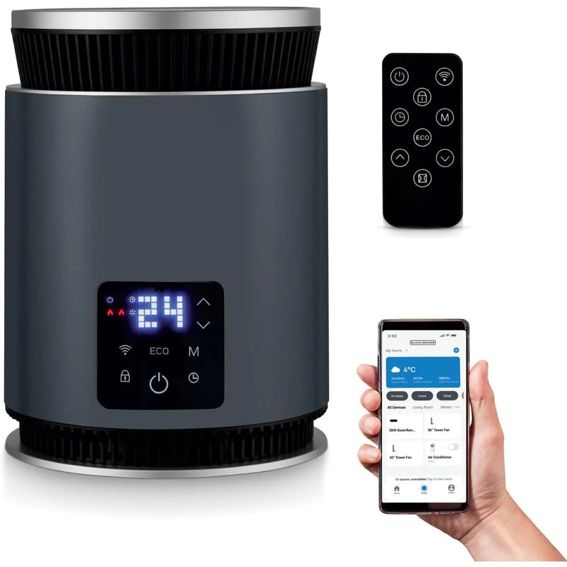 Załaduj obraz do przeglądarki galerii, BLACK+DECKER Smart Ceramic Heater | Black | 1800W