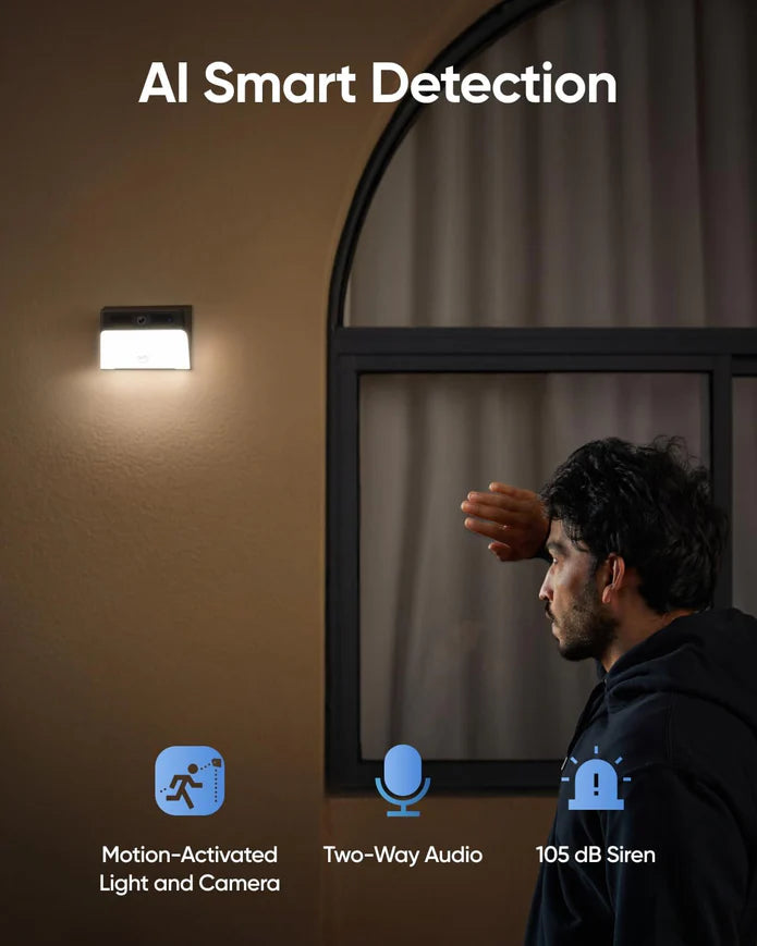 Завантажте зображення в засіб перегляду галереї, Eufy Solar Wall Light Cam S120 | T81A0311