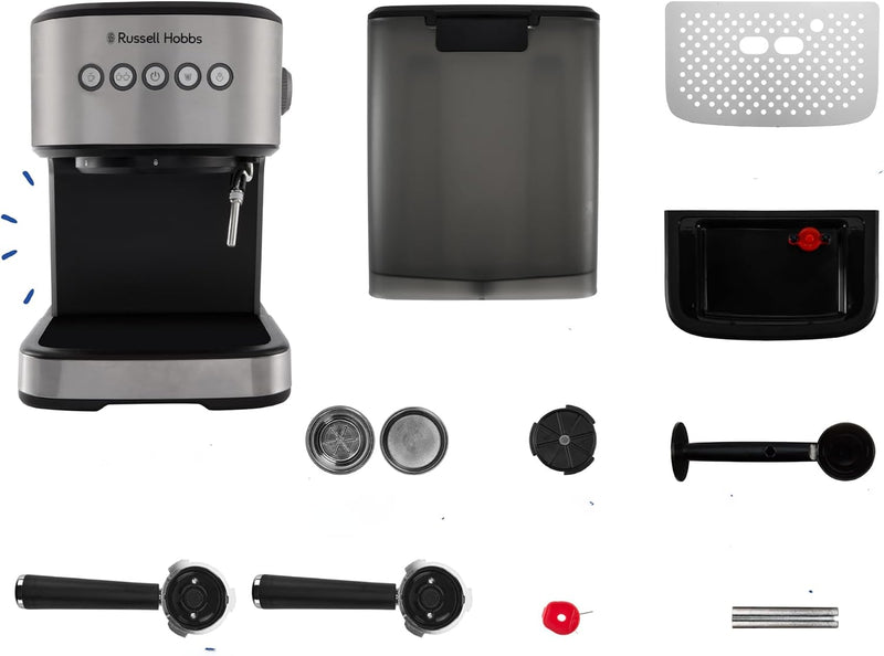 Załaduj obraz do przeglądarki galerii, Russell Hobbs Heaton Espresso Machine Heaton | Pods or Ground Coffee | 28700