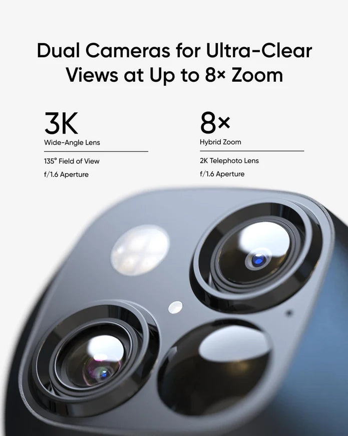 Завантажте зображення в засіб перегляду галереї, Eufy SoloCam S340 Wireless Outdoor Security Camera with Dual Lens and Solar Panel | TTT T81703W1