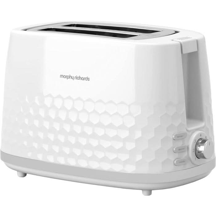 Load image into Gallery viewer, white/chrome mr hive 2 slice toaster