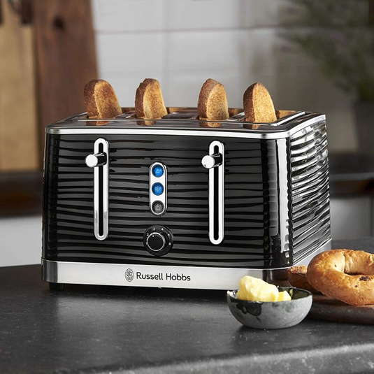 black russell hobbs inspire 4 slice toaster