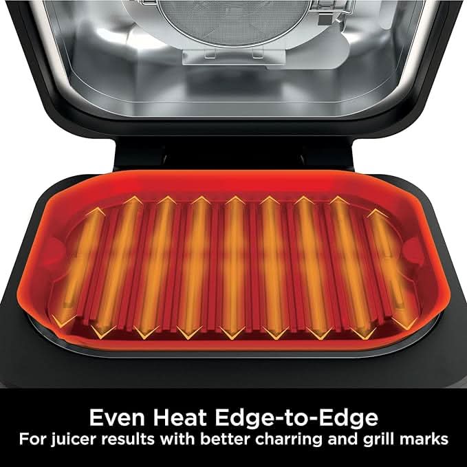 Load image into Gallery viewer, ninja foodi max pro health grill flat plate and air fryer even heat