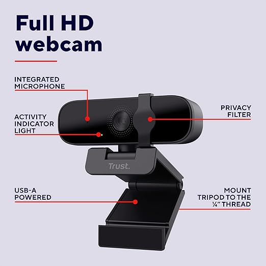 Load image into Gallery viewer, Trust Tanor 1080p Webcam | T25548