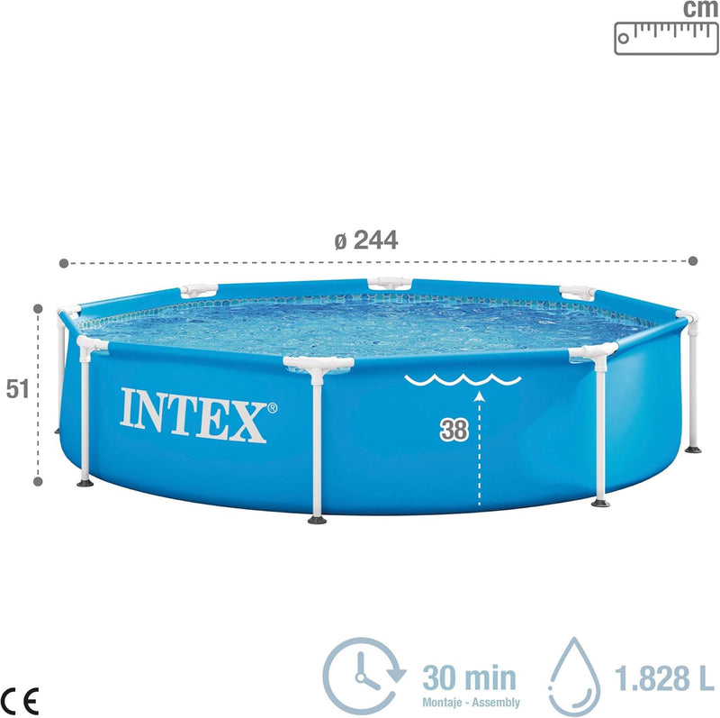 Завантажте зображення в засіб перегляду галереї, Intex Swimming Pool Metal Frame | 244 X 51 Cm | 28205