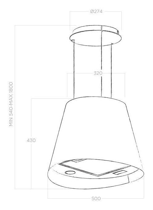Load image into Gallery viewer, Elica 50cm Juno Suspended Hood White | JUNOWHF50