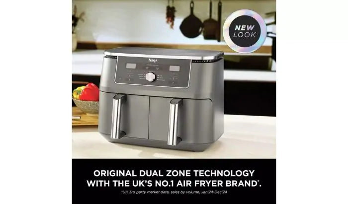 Завантажте зображення в засіб перегляду галереї, Ninja MAX 6-in-1 Dual Air Fryer | 9.5L | Gun Metal Grey | DZ400UK