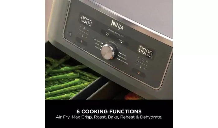 Завантажте зображення в засіб перегляду галереї, Ninja MAX 6-in-1 Dual Air Fryer | 9.5L | Gun Metal Grey | DZ400UK