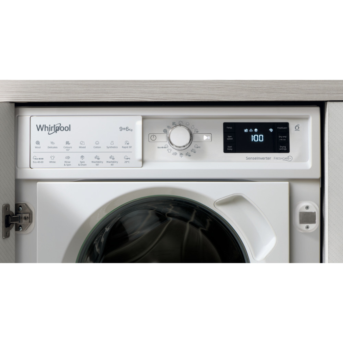 Load image into Gallery viewer, Whirlpool Built-in FreshCare+ Washer Dryer | 9kg/6kg | 1400 Spin | White | BI WDWG 961485 UK