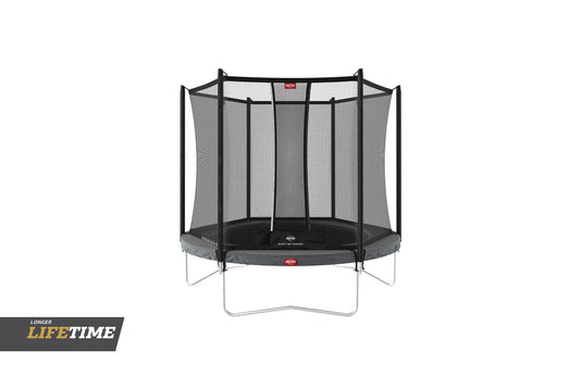 Berg Favorit Regular Trampoline | 200CM/ 7FT | Safety Net | Grey | 35.07.33.00