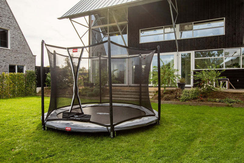 Load image into Gallery viewer, Berg Favorit InGround Trampoline | 430CM/ 14FT | Safety Net | Black | 35.14.96.02