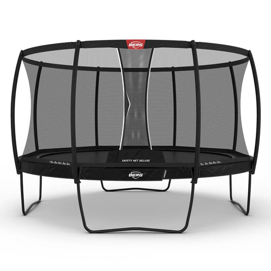 Berg Champion Regular Trampoline Levels | 430CM/ 14FT | Safety Net Deluxe | Grey | 35.44.99.03