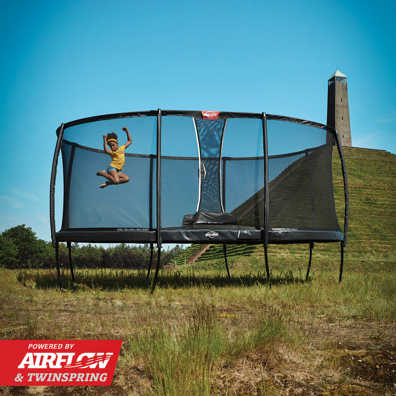 Завантажте зображення в засіб перегляду галереї, Berg Grand Elite Regular Trampoline | 520CM/ 17FT | Safety Net Deluxe XL | Grey | 30.45.95.32