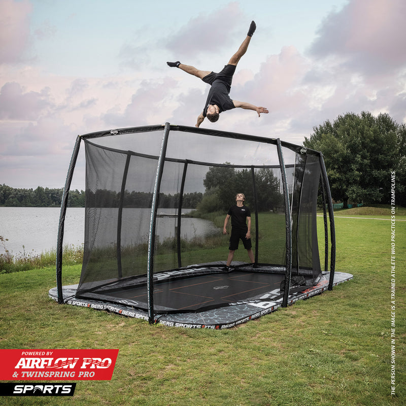 Load image into Gallery viewer, Berg Ultim Pro Bouncer FlatGround Trampoline | 500CM/ 16FT | Safety Net XL | 32.51.95.30