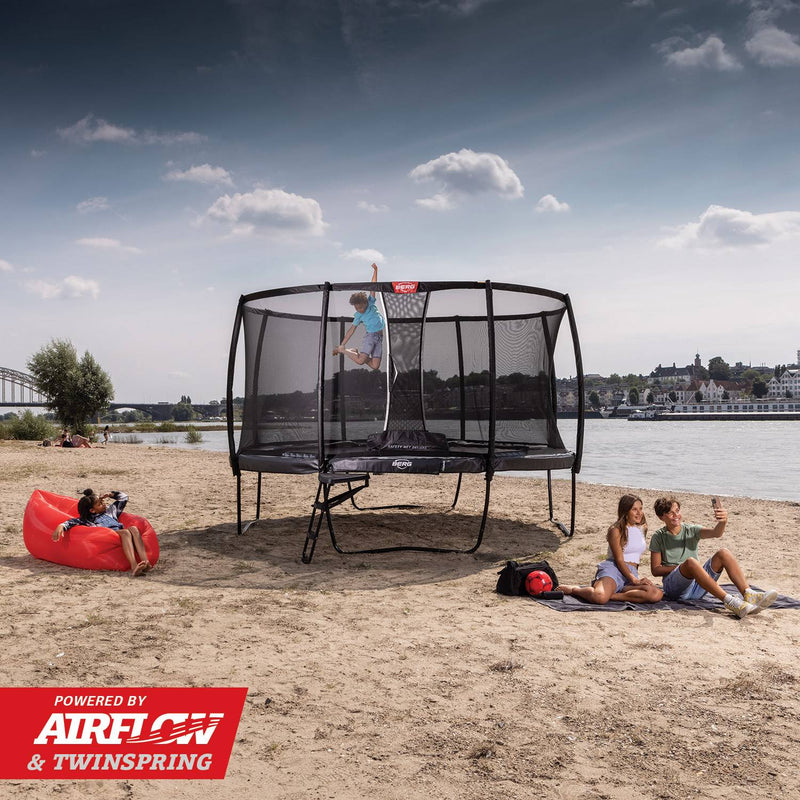 Load image into Gallery viewer, Berg Ultim Favorit Regular Trampoline | 410CM/ 13FT | Safety Net | Black | 32.25.64.40