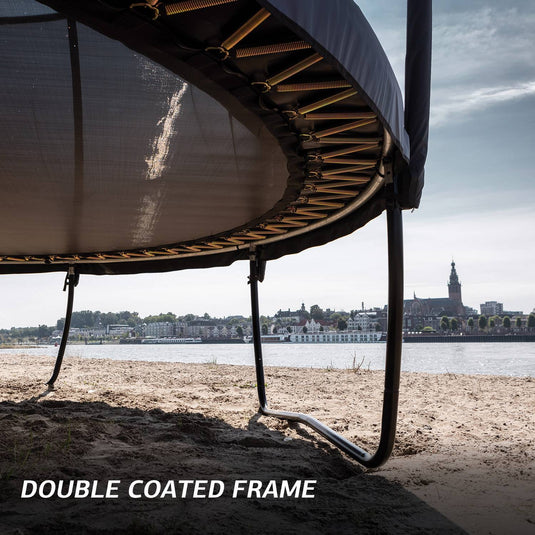 Berg Ultim Champion Flatground Trampoline | 200CM/ 7FT | Grey | 32.31.11.30