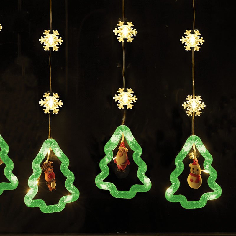 Завантажте зображення в засіб перегляду галереї, Xmas Tree Curtain Lights | Warm White | 2514018