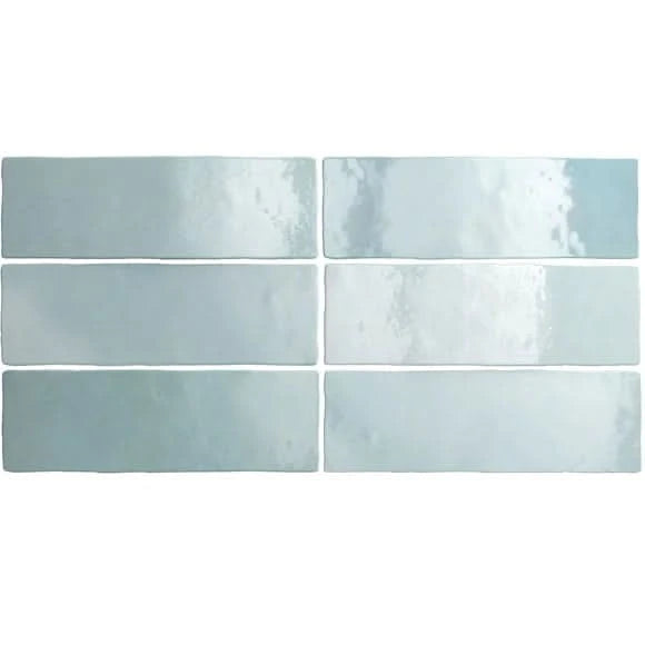 Завантажте зображення в засіб перегляду галереї, artisan tile in aqua, 6.5x20cm