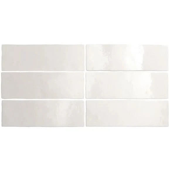 Завантажте зображення в засіб перегляду галереї, artisan tile in white, 6.5x20cm