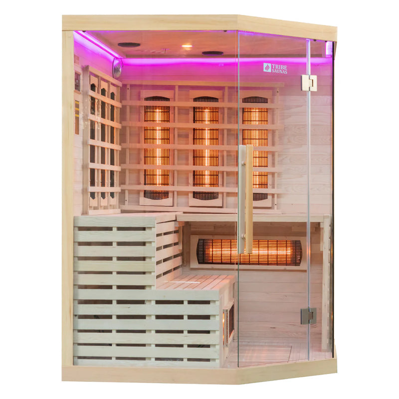 Załaduj obraz do przeglądarki galerii, Tribe Saunas Athens 3 Corner Infrared Sauna