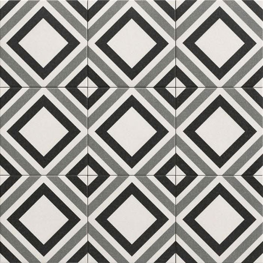 black belfast tile 20x20cm