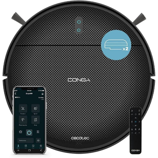 Cecotec Conga 999 Map X-Treme 5-in-1 Robot Vacuum | with Gyroscopic Navigation | Black | 080668