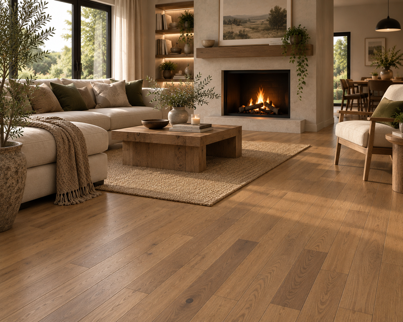 Załaduj obraz do przeglądarki galerii, Canadia Manali Oak Plank UV Lacquered | 14mm | 3.473y2/2.90m2 | 1447