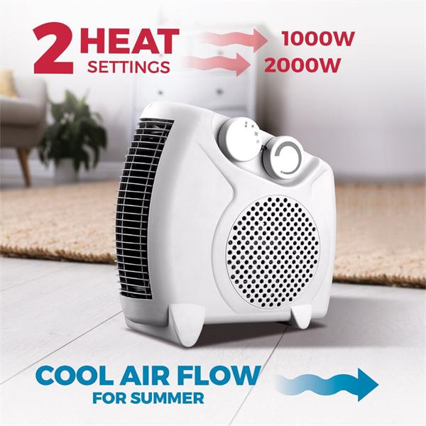 Load image into Gallery viewer, De Vielle Dual Fan Heater 2000W | White | DEF978005